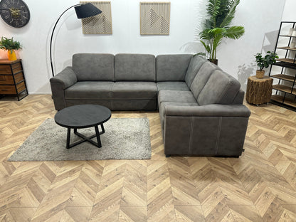 DSense Antraciet Suede Stoffen Hoekzetel ~ Vaste Kussens
