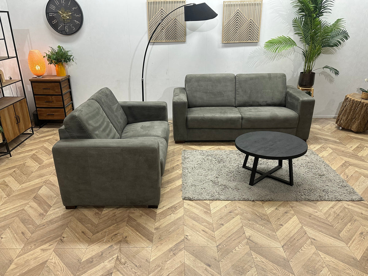 Antraciet Suède Stoffen Zetels Set ~ Nieuwstaat