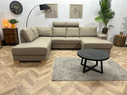 Beige U Zetel ~ Losse Rugkussens Met Afneembare Hoezen