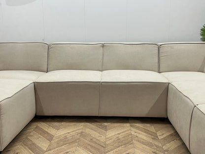 !Showroommodel! Crème Suede Stoffen U Zetel