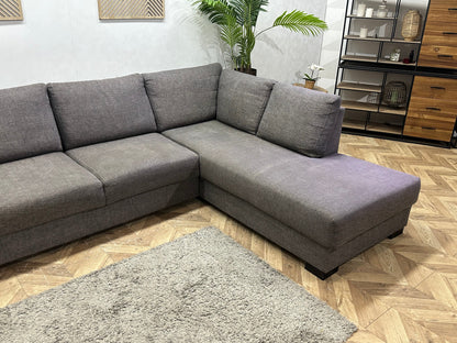 Grijze Hoekzetel Inc Hocker ~ Losse Rugkussens Met Afneembare Hoezen