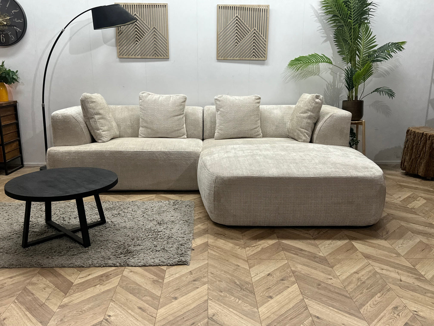 !Showroommodel! Witte Cremona Stoffen Hoekzetel