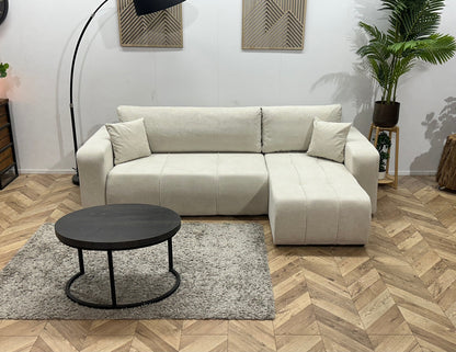 !Showroommodel! Witte Velvet Hoekzetel