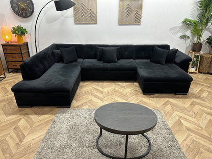!Showroommodel! Zwarte Velvet U Zetel