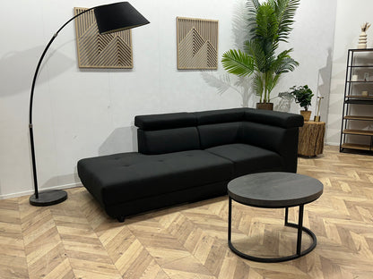 !Showroommodel! Zwart Suede Stoffen Designzetel