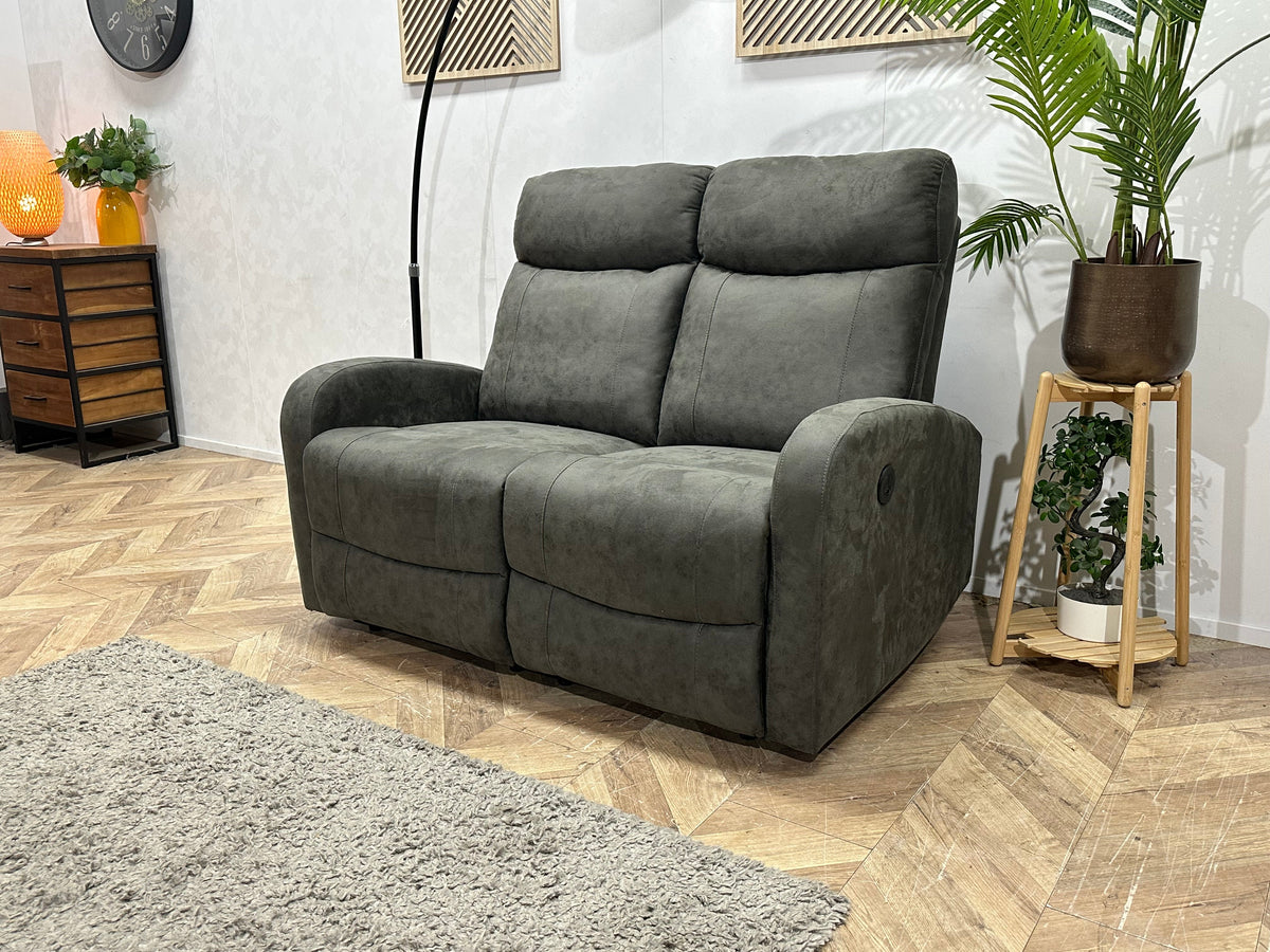!Showroommodel! Antraciet 2-Zits Zetel ~ Elektrisch Verstelbaar