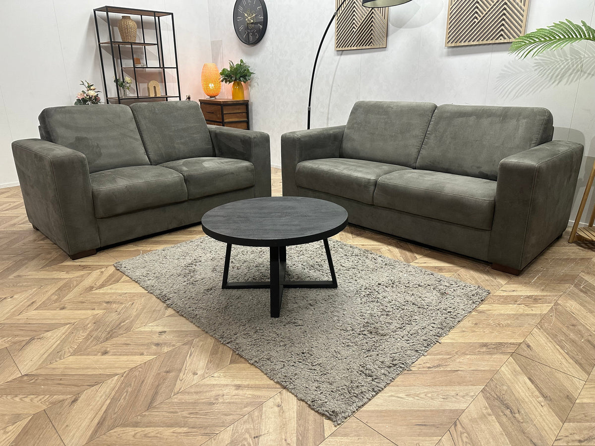 Antraciet Suède Stoffen Zetels Set ~ Nieuwstaat