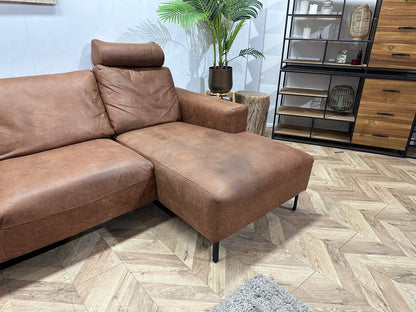 Cognac Bruine Suède Stoffen U Zetel ~ Losse Rugkussens
