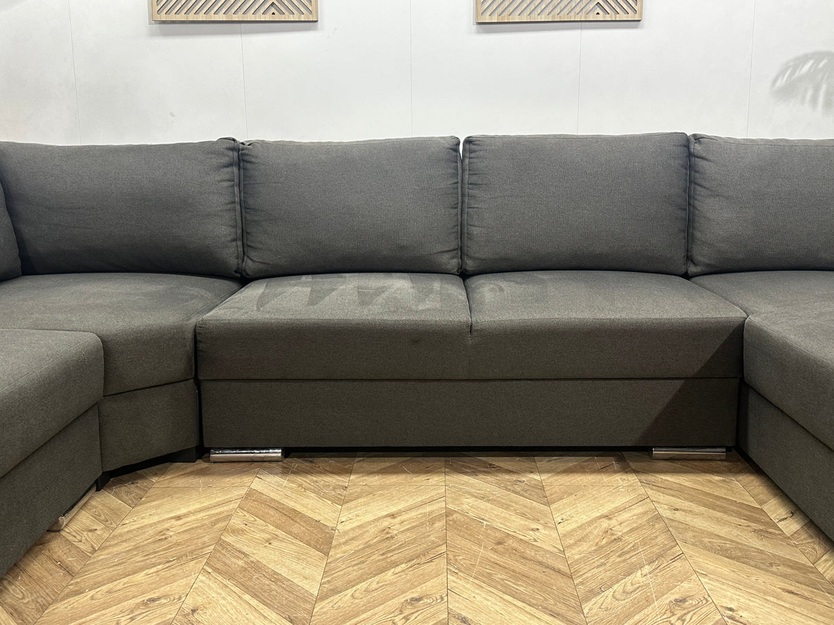 !Showroommodel! Antraciet Suède Stoffen U Zetel