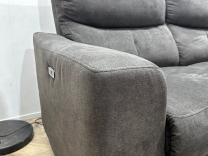 Antraciet Velvet Hoekzetel ~ Elektrisch Verstelbaar