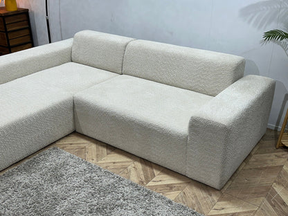 !Showroommodel! Witte Bouclé Hoekzetel