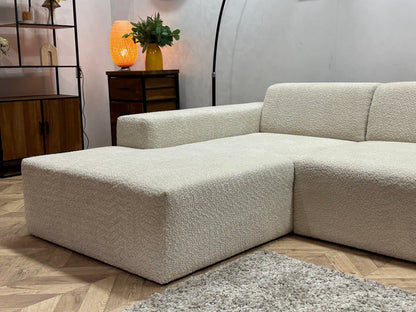 !Showroommodel! Witte Bouclé Hoekzetel