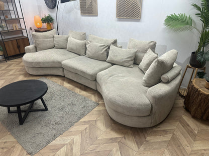 Crème/Beige Design U Zetel ~ Losse Kussens Met Afneembare Hoezen