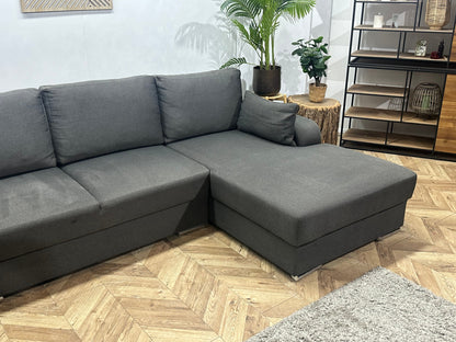 !Showroommodel! Antraciet Suède Stoffen U Zetel