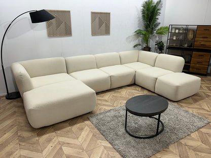 !Showroommodel! Witte Bouclé U Zetel