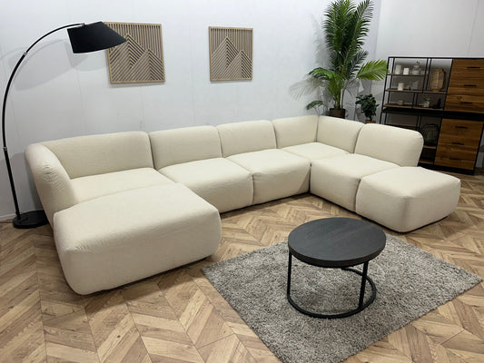 !Showroommodel! Witte Bouclé U Zetel