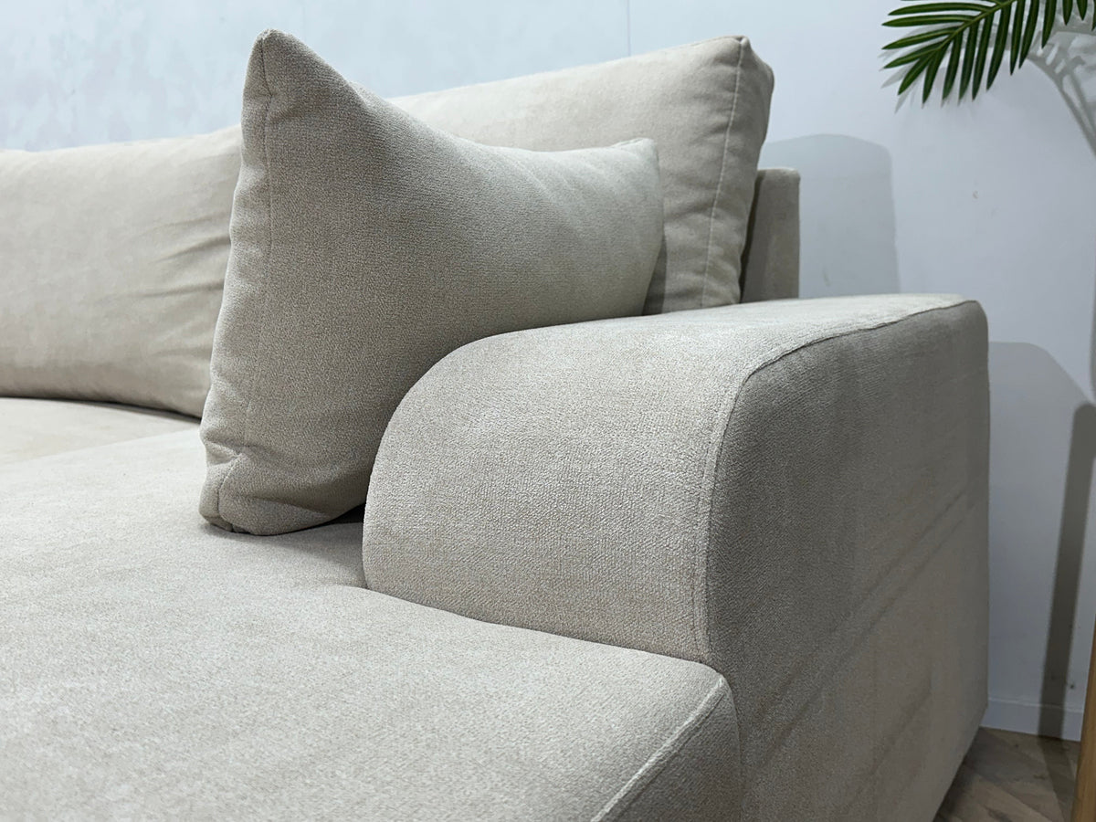 !Showroommodel! Creme Suède Stoffen U Zetel