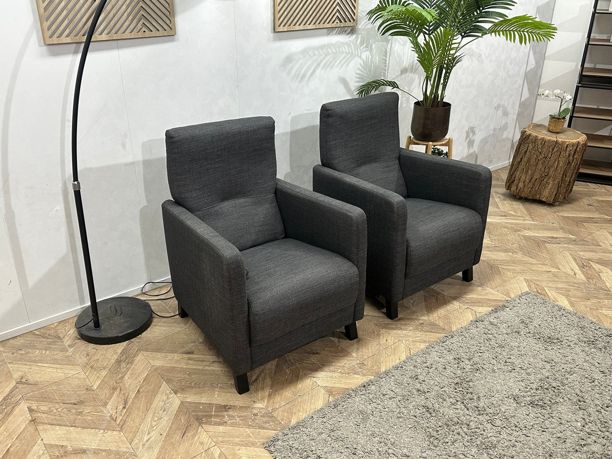Antraciet Fauteuils ~ Verstelbare Rugleuningen