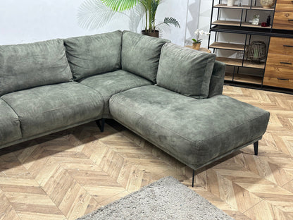 Groene Velvet U Zetel ~ Nieuwstaat
