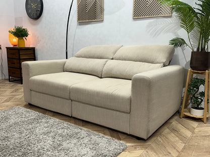 Beige 2.5-Zits Zetel ~ Verstelbare Hoofdsteunen