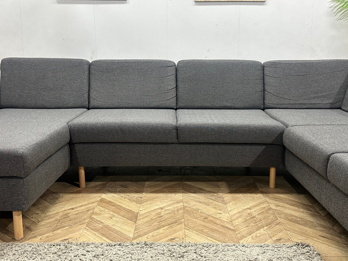 Antraciet U Zetel ~ Losse Rugkussens Met Afneembare Hoezen