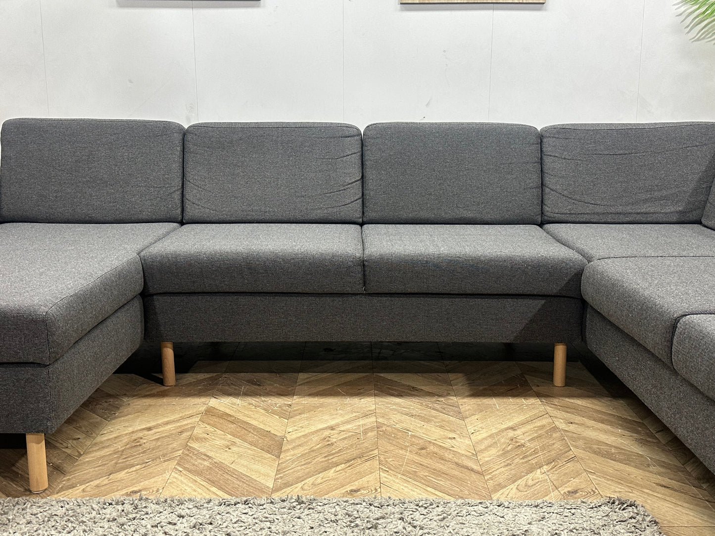 Antraciet U Zetel ~ Losse Rugkussens Met Afneembare Hoezen
