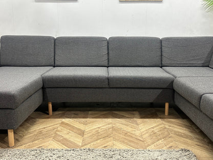 Antraciet U Zetel ~ Losse Rugkussens Met Afneembare Hoezen
