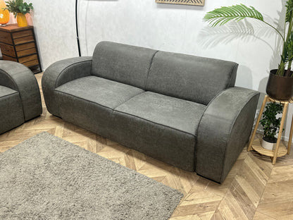 Grijze Suède Stoffen Zetels Set ~ Nieuwstaat