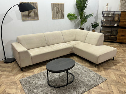 !Showroommodel! Crème Suède Stoffen Hoekzetel