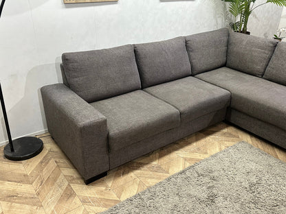 Grijze Hoekzetel Inc Hocker ~ Losse Rugkussens Met Afneembare Hoezen