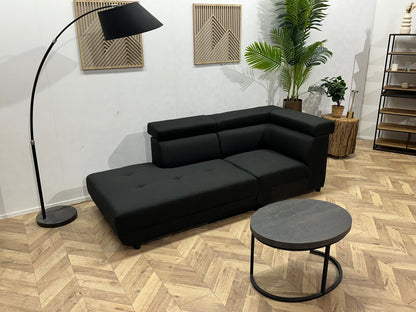 !Showroommodel! Zwart Suede Stoffen Designzetel