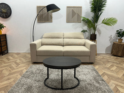 Beige 2.5-Zits Zetel ~ Verstelbare Hoofdsteunen