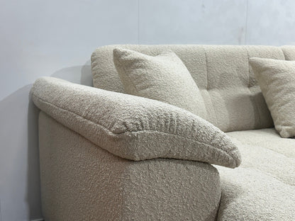 !Showroommodel! Witte Bouclé U Zetel