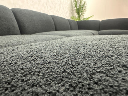 !Showroommodel! Zwarte Bouclé Stoffen U Zetel