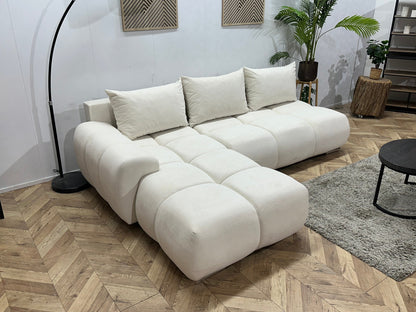!Showroommodel! Witte Velvet Hoekzetel
