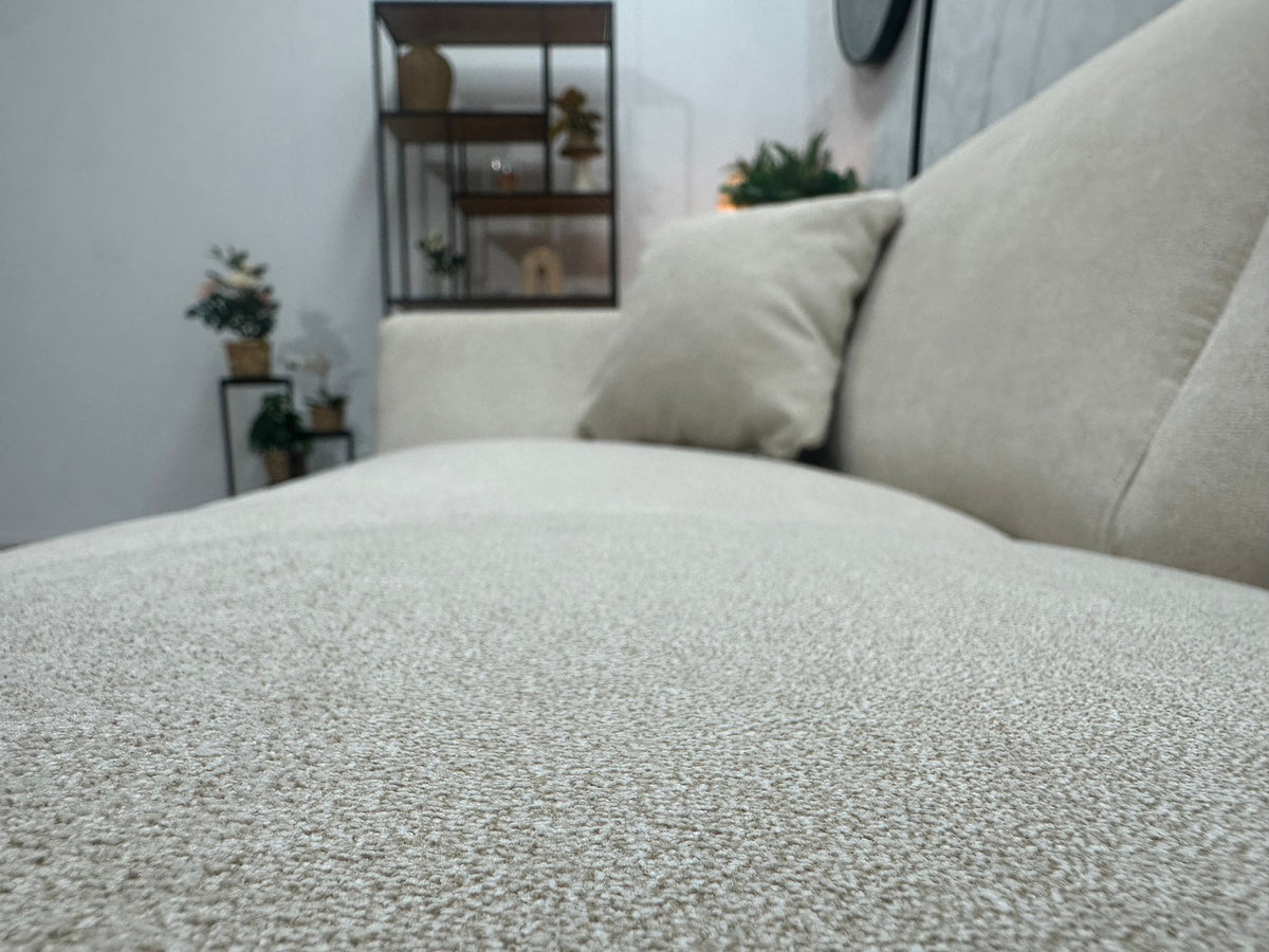 !Showroommodel! Crème Suède Stoffen Hoekzetel