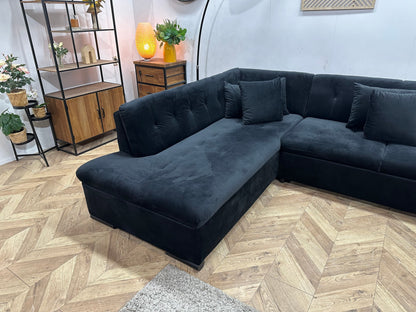 !Showroommodel! Zwarte Velvet U Zetel