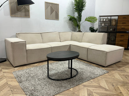 !Showroommodel! Crème Suède Stoffen Hoekzetel
