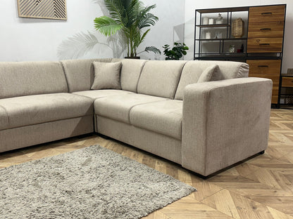 !Showroommodel! Beige Velvet Hoekzetel