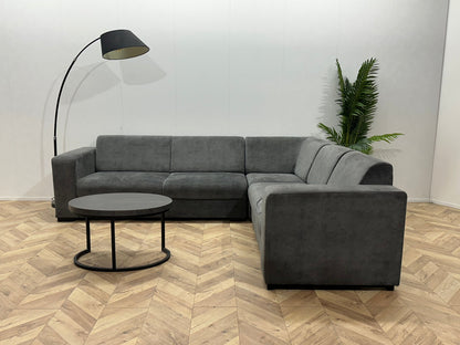 !Showroommodel! Antraciet Velvet Hoekzetel