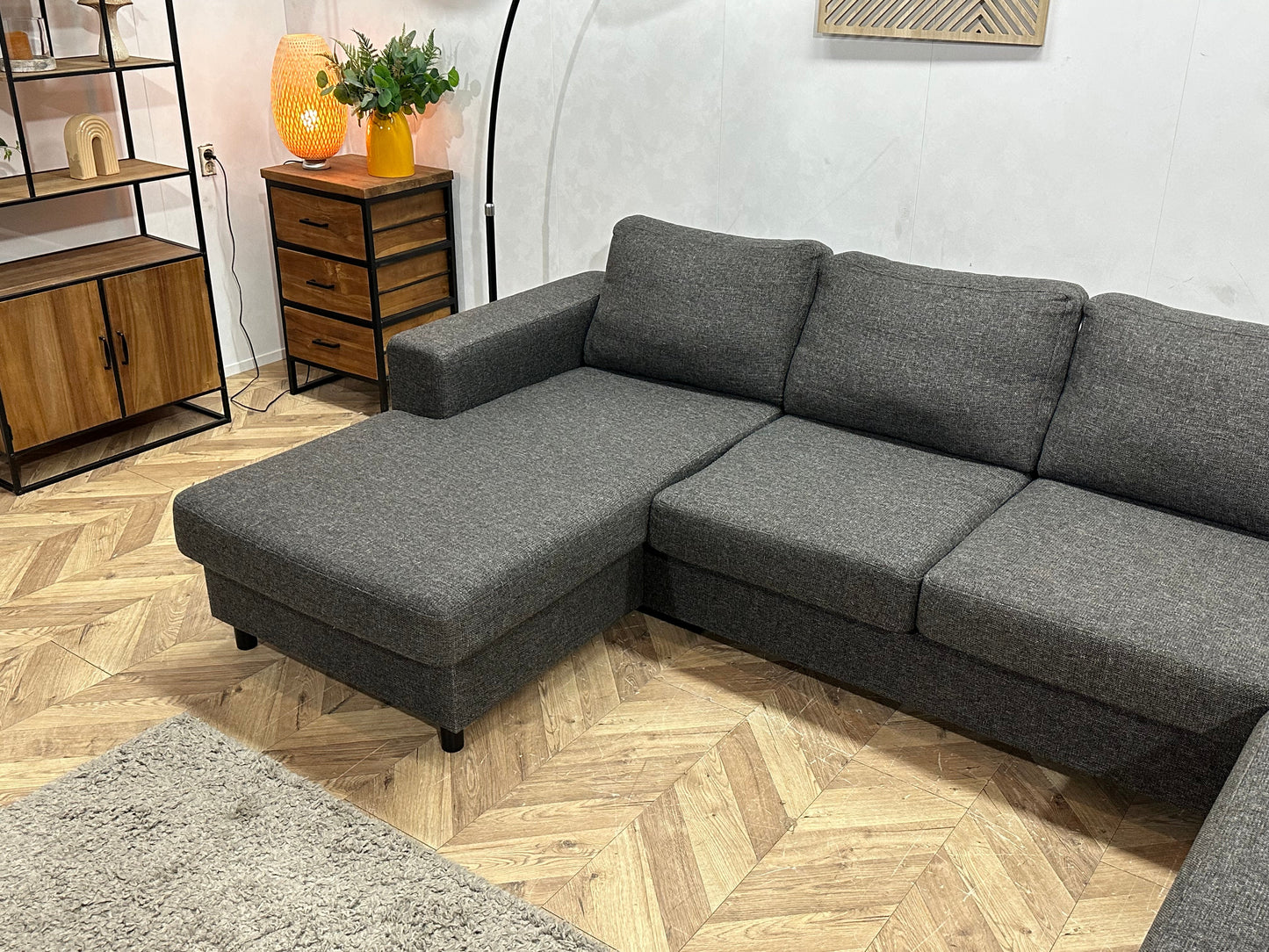 Antraciet U Zetel ~ Losse Kussens Met Afneembare Hoezen