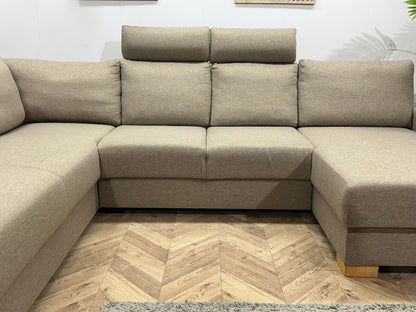 Beige U Zetel ~ Losse Rugkussens Met Afneembare Hoezen