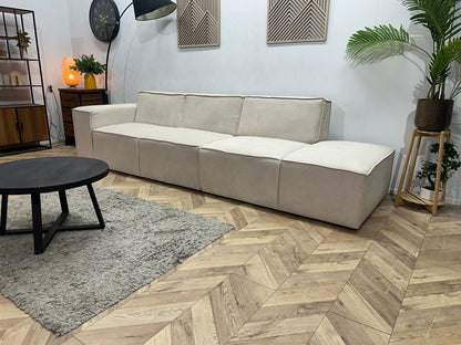 !Showroommodel! Crème Suède Stoffen Design Zetel