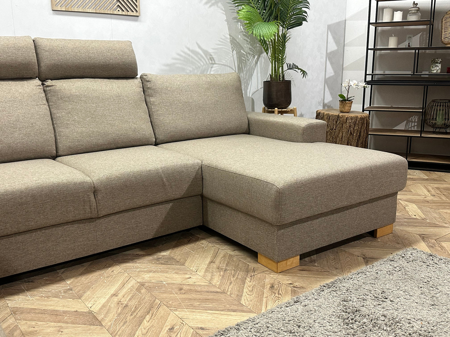 Beige U Zetel ~ Losse Rugkussens Met Afneembare Hoezen
