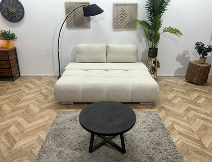 !Showroommodel! Witte Velvet 2.5-Zits Zetel