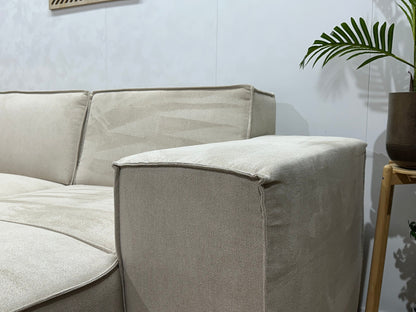 !Showroommodel! Crème Suède Stoffen U Zetel