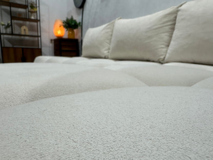 !Showroommodel! Witte Velvet Hoekzetel