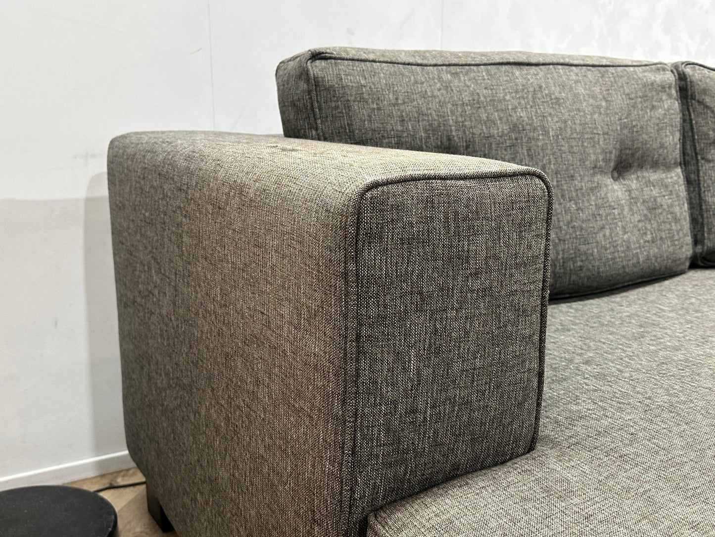 Antraciet Hoekzetel Inc Hocker ~ Losse Rugkussens Met Afneembare Hoezen