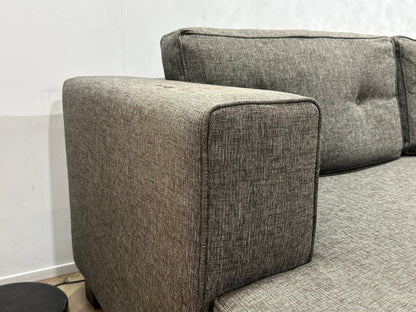 Antraciet Hoekzetel Inc Hocker ~ Losse Rugkussens Met Afneembare Hoezen
