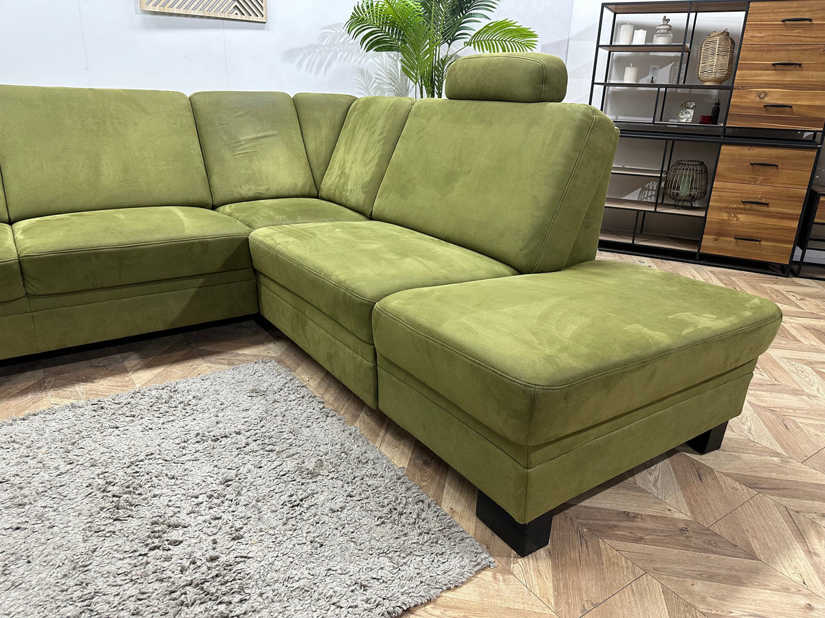 Groene Suède Stoffen Hoekzetel ~ Opbergfunctie